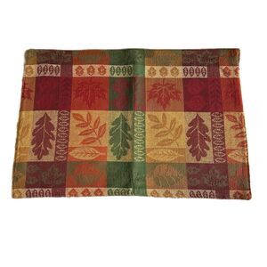 Placemat Home Decor 19"X13" Fall Leaves Thanksgiving Harvest Farmhouse Holiday